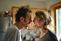 Husband and wife having arguments adult human affectionate. 