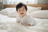 Japanese little toddler boy smiling smile white.
