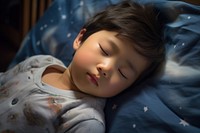 Japanese little todler boy sleeping bedroom baby.