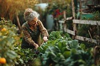 Vegetable garden gardening outdoors nature. AI generated Image by rawpixel.