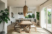 Modern dining room architecture furniture building. AI generated Image by rawpixel.