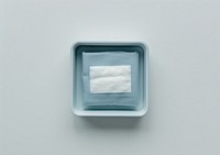 Disinfection Cotton Tray white rectangle porcelain.