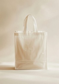 Vinyl Plastic shopping bag handbag white accessories.