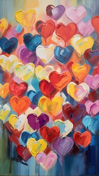  Heart shapes painting backgrounds accessories. AI generated Image by rawpixel.