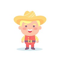  Cowboy cartoon white background happiness. AI generated Image by rawpixel.