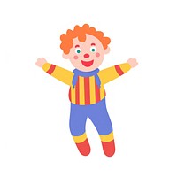  Clown jumping cartoon representation celebration. AI generated Image by rawpixel.