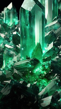  Emerald mineral gemstone crystal jewelry. AI generated Image by rawpixel.