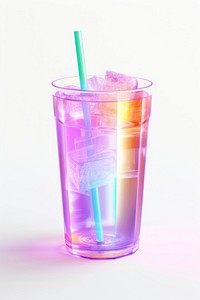 Soft drink cocktail purple glass.