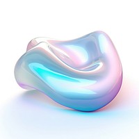 Wavy shape white background toothpaste abstract.