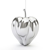 Silver apple dripping pendant metal food.