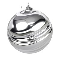 Saturn planet melting dripping silver lighting jewelry.