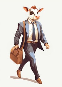 Cow walking mammal animal. AI generated Image by rawpixel.