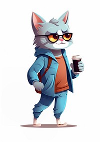 Cat cartoon cup publication. AI generated Image by rawpixel.