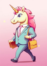 Unicorn cartoon animal representation. AI generated Image by rawpixel.