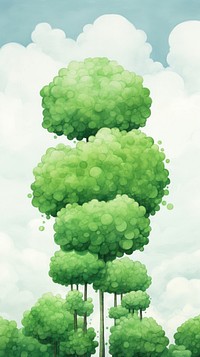  Cloud pruned topiary leaves green outdoors nature. AI generated Image by rawpixel.