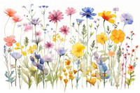 Flowers painting outdoors pattern.