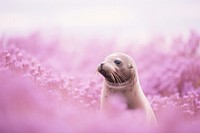Seal animal mammal purple.