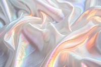 Holographic white fabric texture backgrounds rainbow silk.