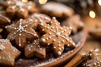 Extreme close up of gingerbread food cookie confectionery.