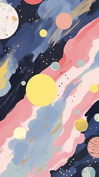  Galaxy art abstract painting. AI generated Image by rawpixel.