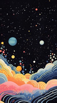  Galaxy astronomy painting outdoors. AI generated Image by rawpixel.