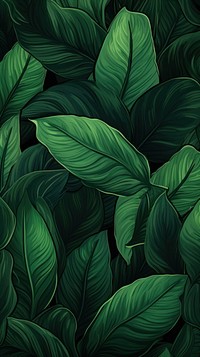  Emerald green plants leaves pattern nature leaf. AI generated Image by rawpixel.