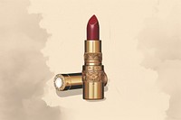 Illustration of a lipstick cosmetics ammunition fashion.