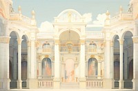 Illustration of architecture building mansion spirituality.