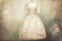 Dress on mannequin fashion wedding gown.