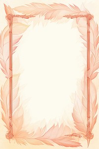 Vintage feather frame backgrounds painting pattern.
