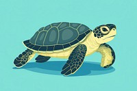 Turtle reptile animal wildlife. AI generated Image by rawpixel.