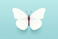 White butterfly animal insect magnification. AI generated Image by rawpixel.