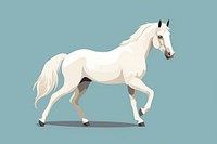 White horse stallion animal mammal. AI generated Image by rawpixel.