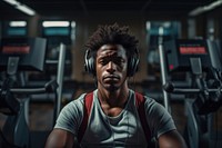 African American headphones headset adult.