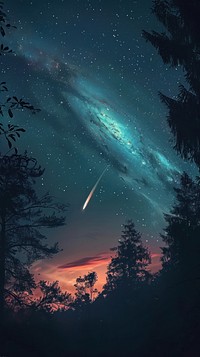  Comet astronomy outdoors nature. AI generated Image by rawpixel.