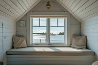 Window see island windowsill cottage room.