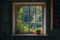 Window see nature windowsill house plant.