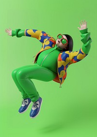 A young person skydiving footwear fashion dancing. AI generated Image by rawpixel.