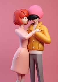 A Couple hugging cartoon adult woman. AI generated Image by rawpixel.