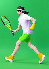 Man tennis fashion racket. AI generated Image by rawpixel.