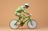A man on bicycle sports vehicle cycling. AI generated Image by rawpixel.