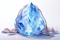 Bag shape gemstone crystal jewelry.