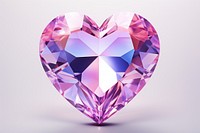 Crystal pastel heart gemstone amethyst jewelry.