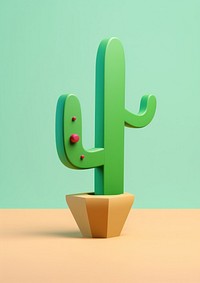 Cactus cartoon plant toy.