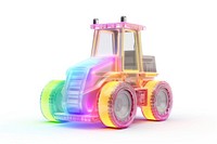 Construction tractor  toy white background.