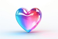 Heart icon white background creativity abstract.