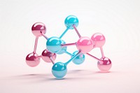 Molecules toy white background biochemistry.
