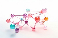 Molecules toy white background biochemistry.