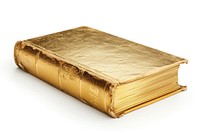 Book gold publication white background.