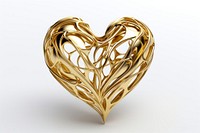 Gold jewelry heart accessories.